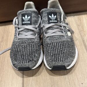 Adidas Kids Gray and White Sneakers